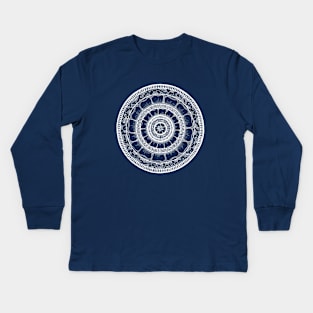 Circle - Mandala - Love Wealth Health Youthfulnes - White Kids Long Sleeve T-Shirt